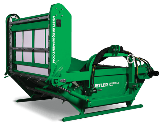 HUSTLER Bale Unroller Hay Handler for Feedlot - Mounted